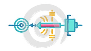 Information Flow and Digital Data Exchange Vector, vector design Generative AI