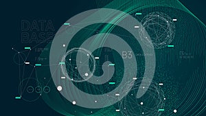 Information flow sorting and analysis, Neural network big data flow visualization, Futuristic technology artificial intelligence