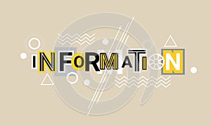 Information And Global Data Technology Web Banner Abstract Template Background