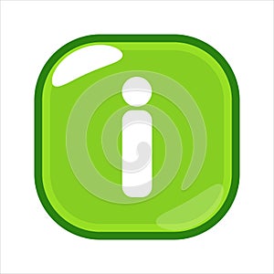 information helpdesk flat green icon