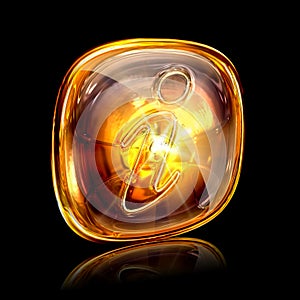 information icon amber.