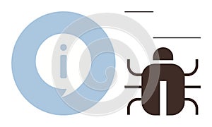 Information Icon and Bug Concept for Debugging and Problem-Solving Design