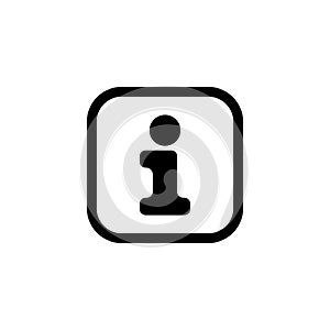 Information Icon Gimmick Vector Template Black White