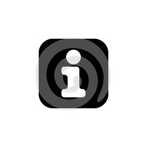 Information Icon Gimmick Vector Template Black White