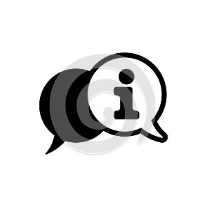 Information Icon Gimmick Vector Template Black White