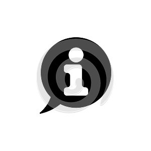 Information Icon Gimmick Vector Template Black White photo