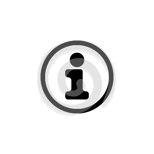 Information Icon Gimmick Vector Template Black White photo