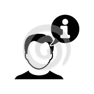 Information Icon Gimmick Vector Template Black White photo