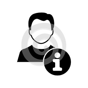Information Icon Gimmick Vector Template Black White photo