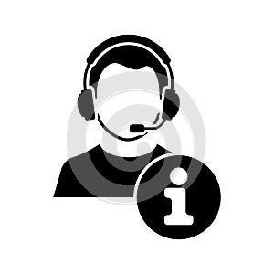 Information Icon Gimmick Vector Template Black White photo