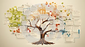 information infographic tree