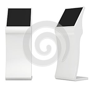 Information kiosk. Information terminal. interactive kiosk on white background