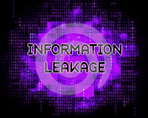 Information Leakage Unprotected Digital Flow 2d Illustration