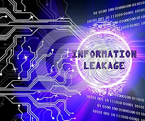 Information Leakage Unprotected Digital Flow 2d Illustration