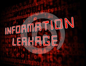 Information Leakage Unprotected Digital Flow 3d Illustration