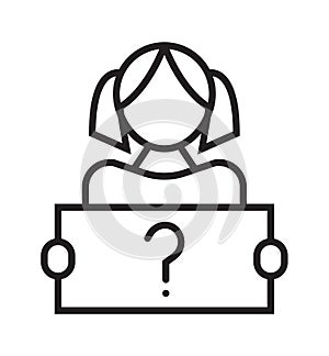 Information line icon vector. Info and help desk. Guidness, Reading Guide, 24 hours helper, technical support chat