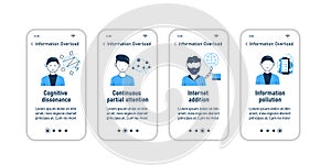 Information overload onboarding mobile app screens