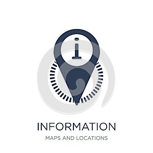 information Point Pin icon. Trendy flat vector information Point