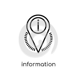 information Point Pin icon. Trendy modern flat linear vector inf