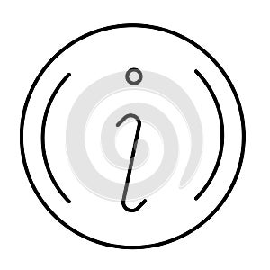 Information point thin line icon