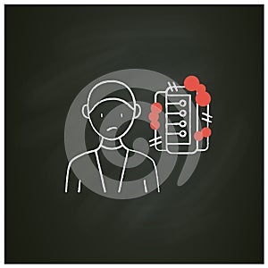 Information pollution chalk icon