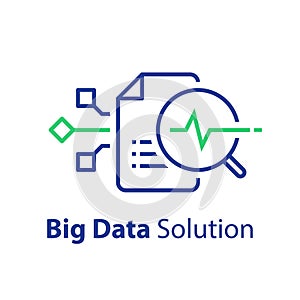 Information processing concept, big data capturing, storage and analysis