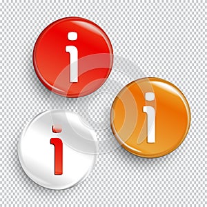Information rounded button set.