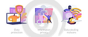 Information safety vector concept metaphors