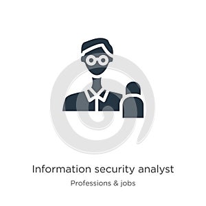 Information security analyst icon vector. Trendy flat information security analyst icon from professions collection isolated on