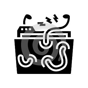 information security glyph icon vector illustration