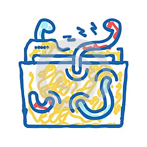 information security icon doodle illustration
