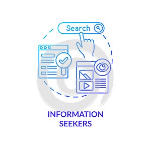 Information seekers concept icon