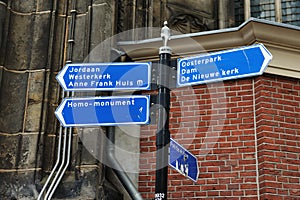 Information sign in Amsterdam