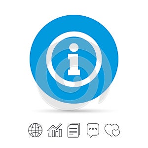 Information sign icon. Info symbol.