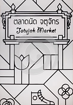 Information sign jatujak market