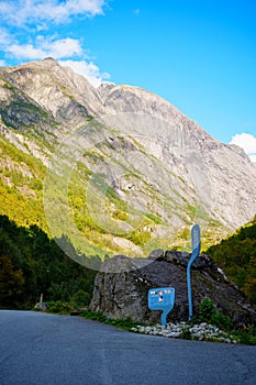 Information sign at Jostedalsbreen National Park