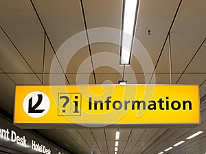 Information sign at Schiphol Amsterdam Airport, Holland
