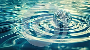 An information sphere depicting a globe or sphere with data and information, Ai Generated