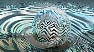 An information sphere depicting a globe or sphere with data and information, Ai Generated