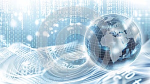 An information sphere depicting a globe or sphere with data and information, Ai Generated