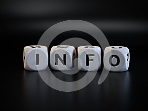 Information Symbol,info concept dice