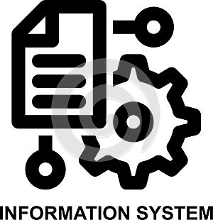 information system, development, data engineering, data processing, data management, data outline icon
