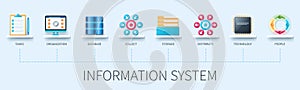 Information system web vector infographics in 3d style