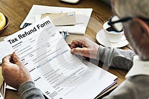 Information Tax Refund Form Concept