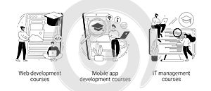 Information technology career abstract concept vector illustrations.