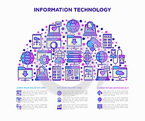 Information technology in half circle