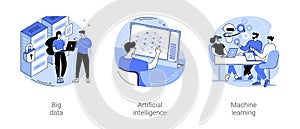 Information technology research isolated cartoon vector illustrations se