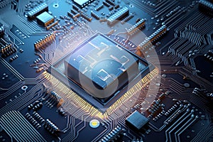 Information Technology IT text in form of computer chips with CP