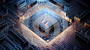 Information Technology IT text in form of computer chips with CP