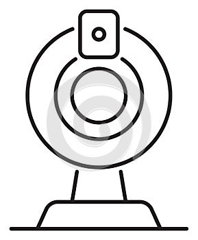 Information technology webcam vector icon illustration
